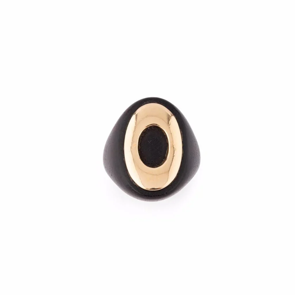 Ring Dôme VAN CLEEF & ARPELS in yellow gold and wood - Image 4