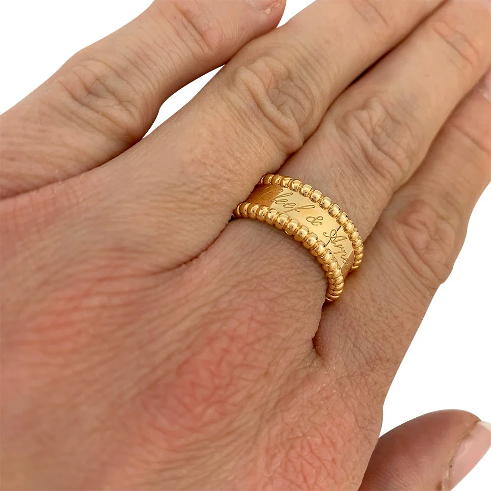 Van Cleef & Arpels ring, “Perlée signature”, yellow gold - Image 2
