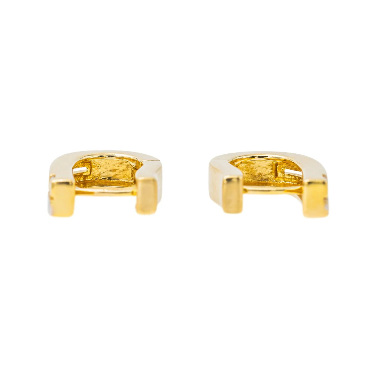Yellow gold diamond earrings - Image 5