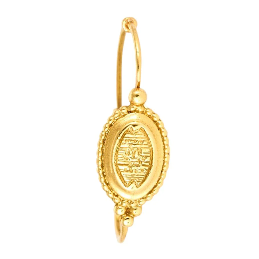 Earrings Sleeper in yellow gold - Image 2
