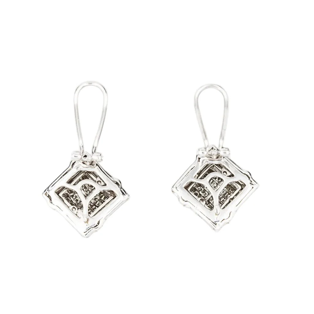 Earrings in white gold and diamonds. - Image 5