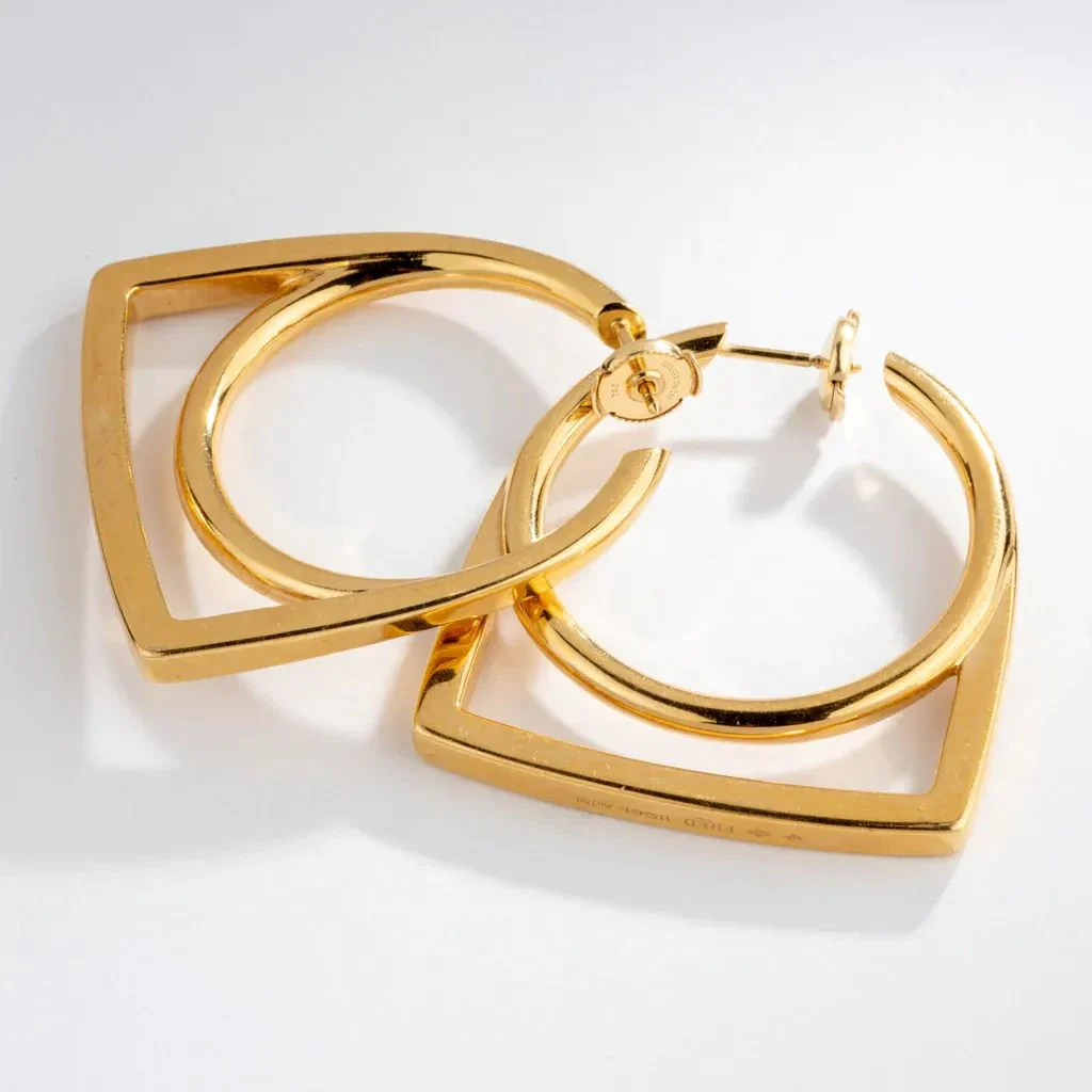 FRED “Success” Creole earrings in yellow gold - Image 5