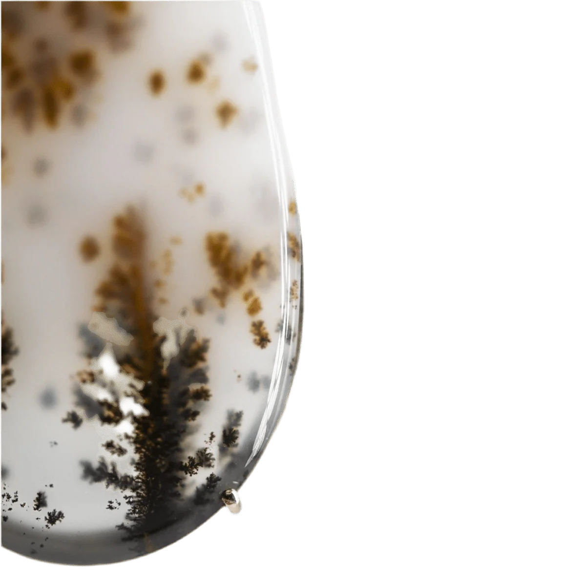 Earrings Hanging in yellow gold, moonstone and agate - Image 4