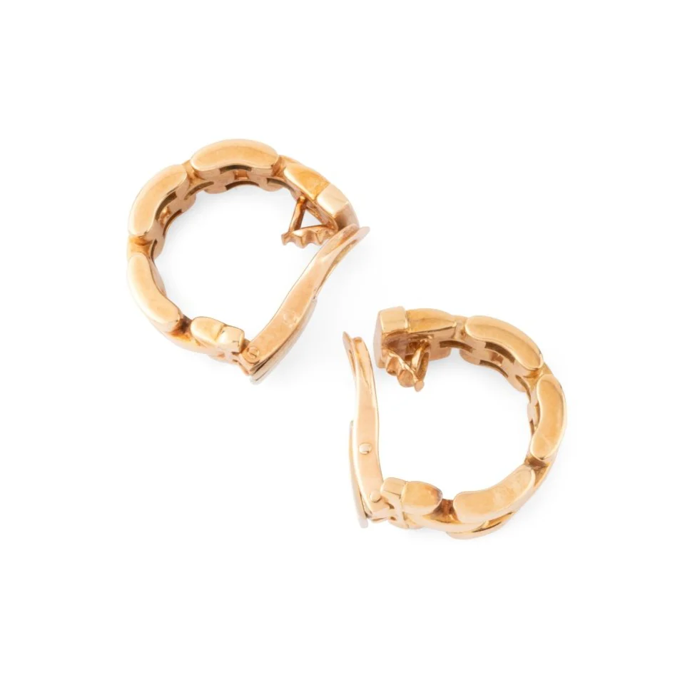 CARTIER “Panthère” hoop earrings in yellow gold and diamonds - Image 3