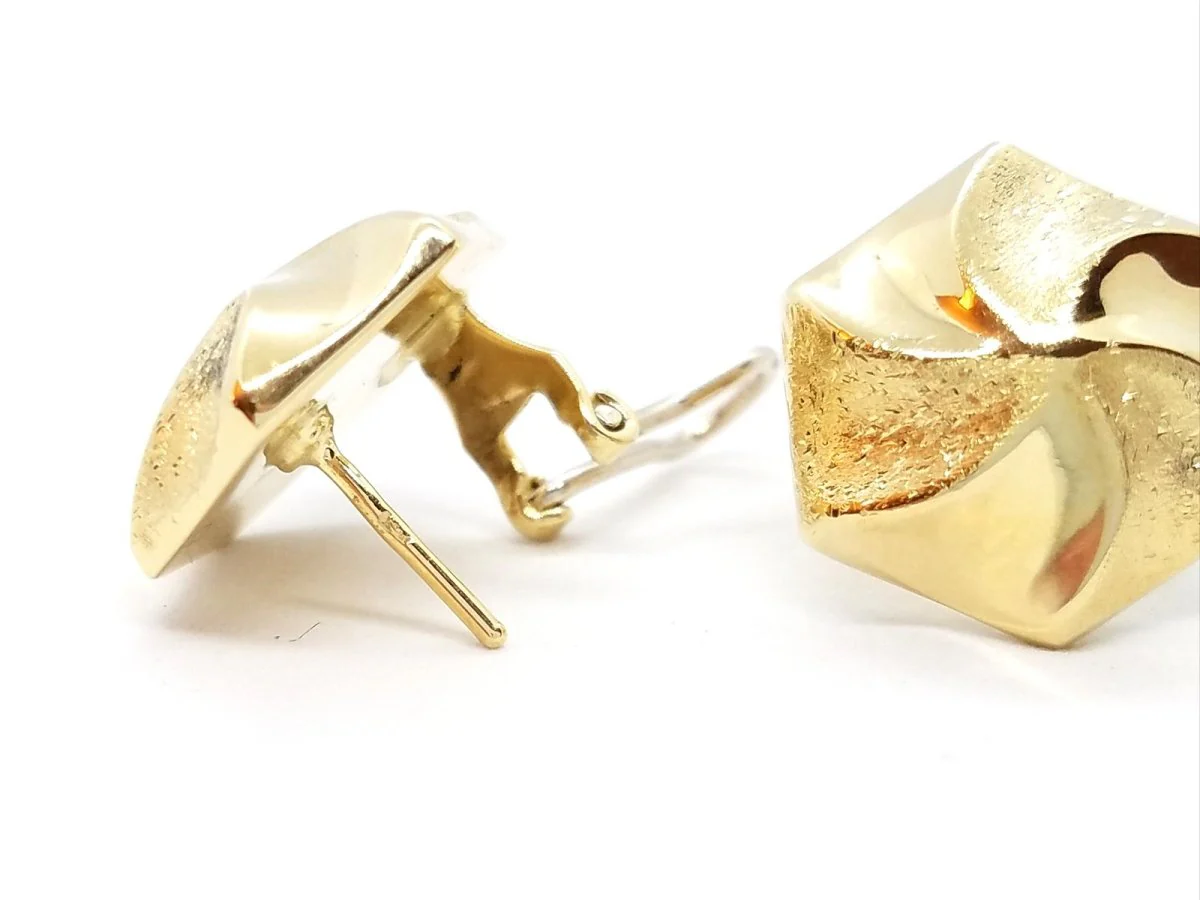 Yellow gold earrings - Image 4
