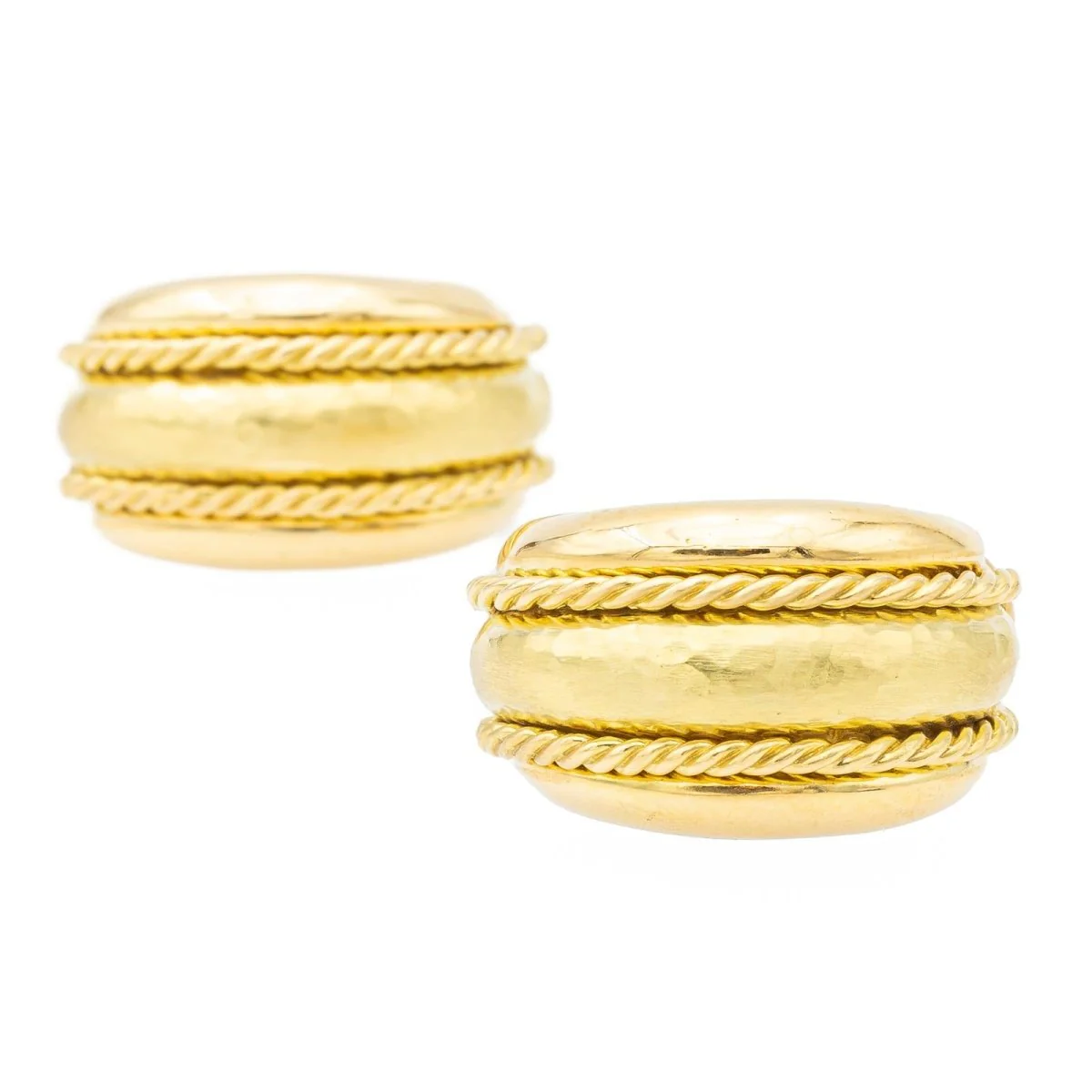 Yellow gold earrings - Image 7