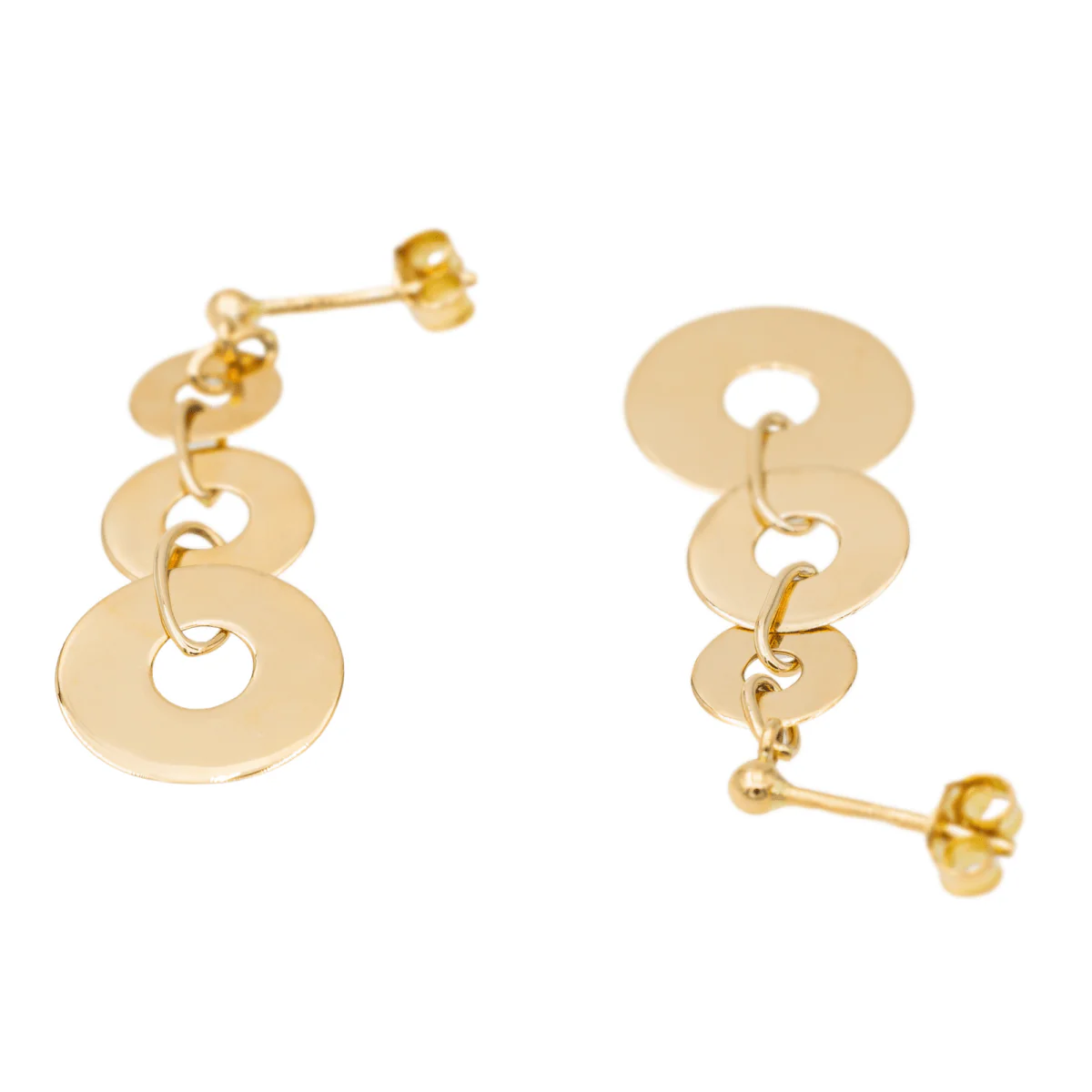 Yellow gold earrings - Image 6