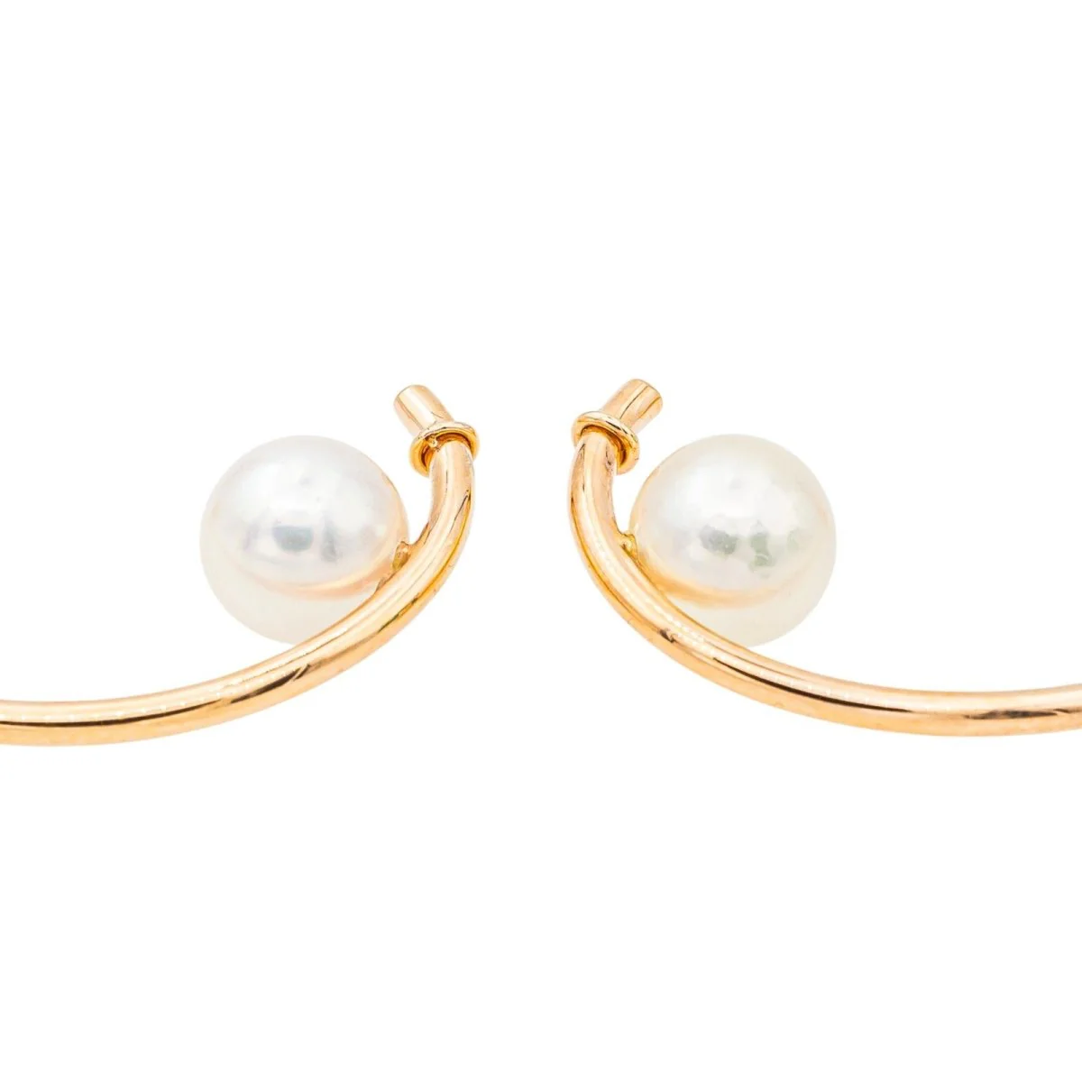 Rose Gold Earrings with Pearls - Image 7