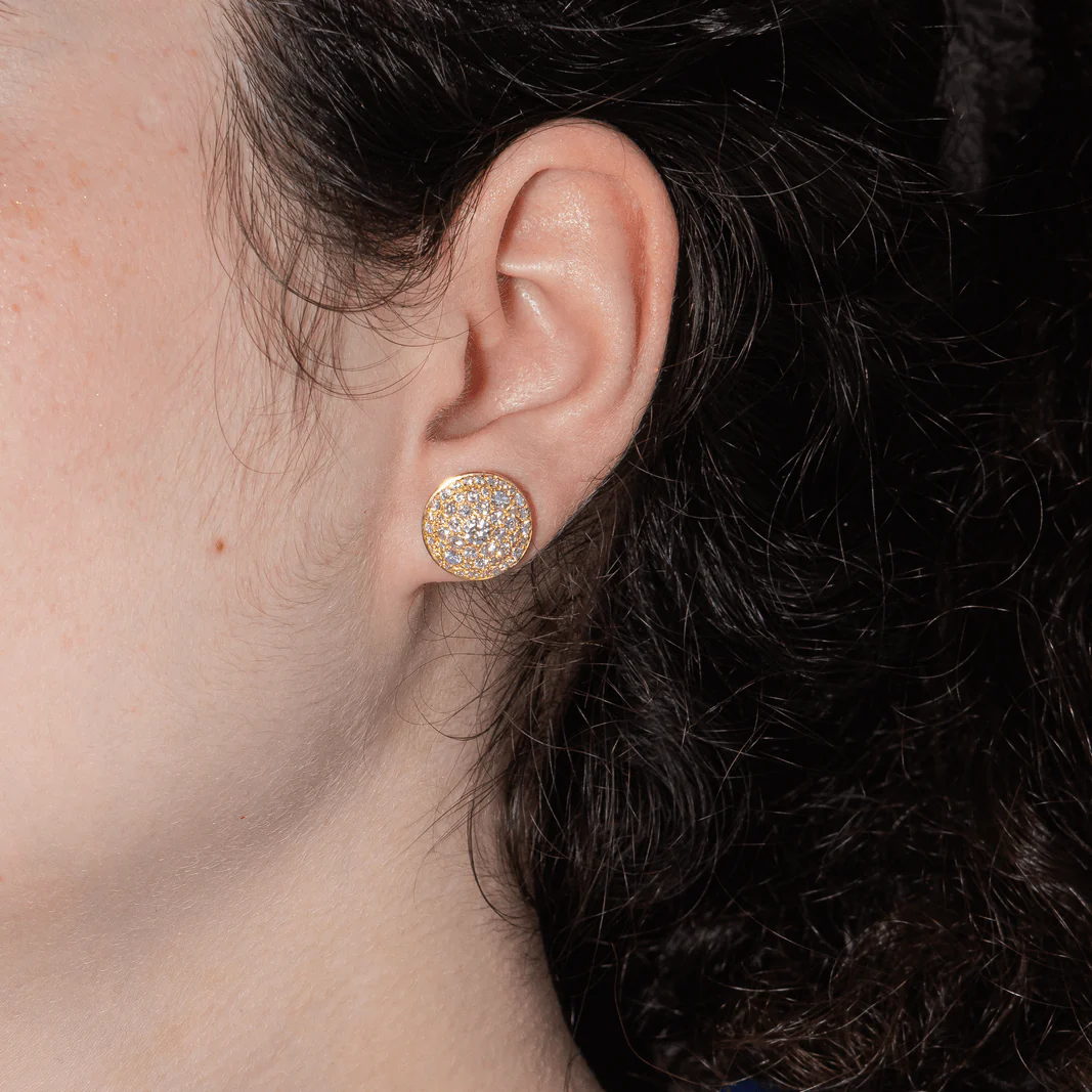 Earrings Fleas in yellow gold and diamonds - Image 2