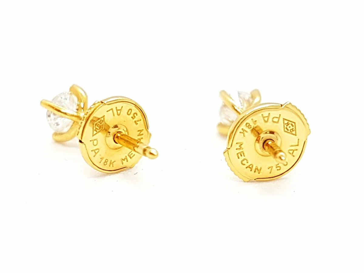 Puces earrings in yellow gold and diamonds - Image 4