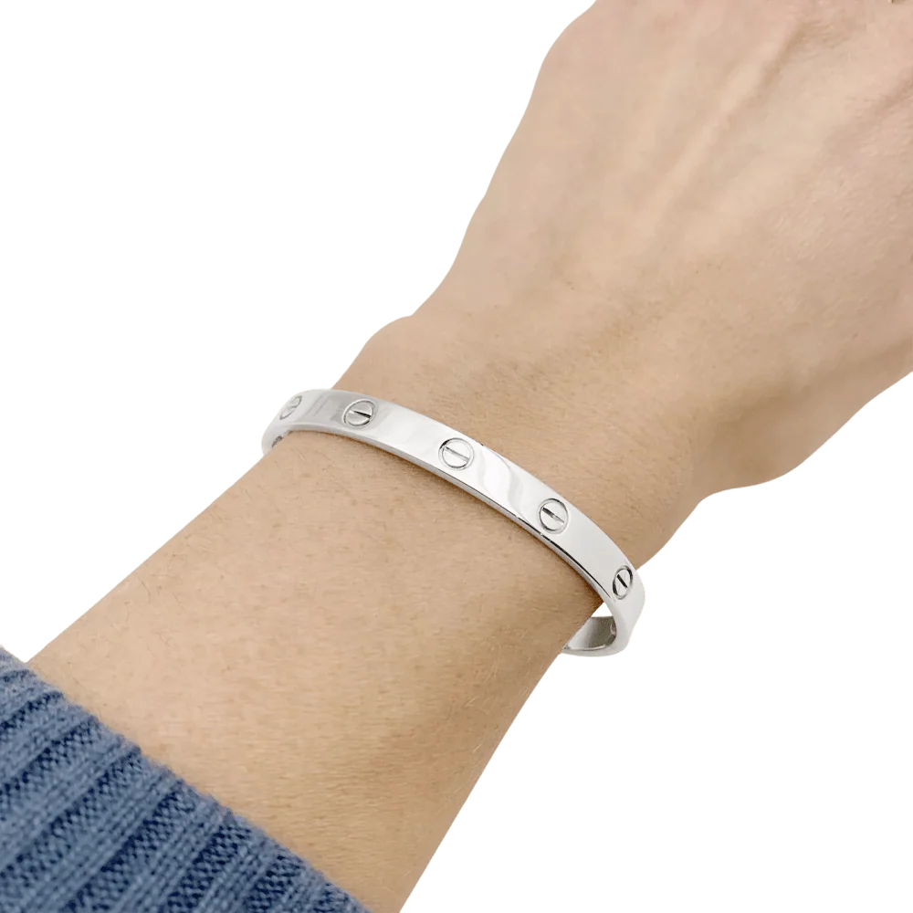 Bracelet CARTIER "Love" wedding band in white gold - Image 2