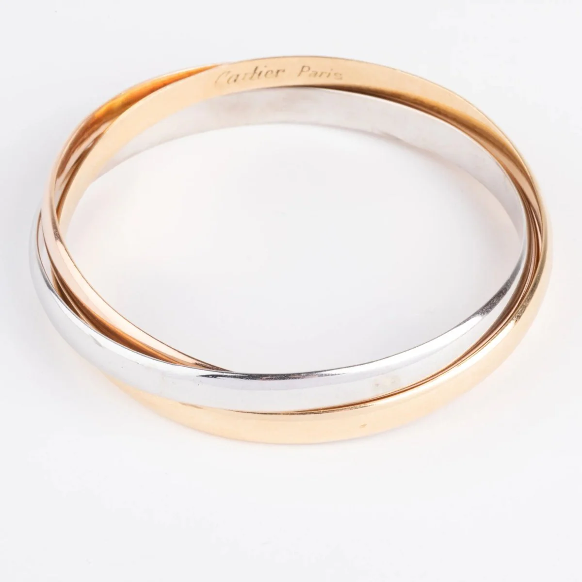 Maison Cartier bracelet, Trinity model, 3 golds - Image 6