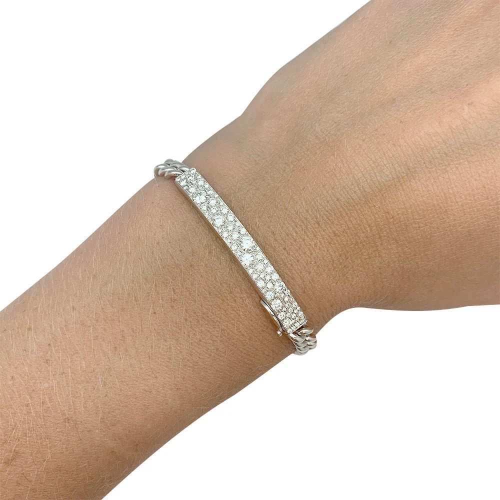 Dior bracelet, “Courmette”, white gold, diamonds - Image 4