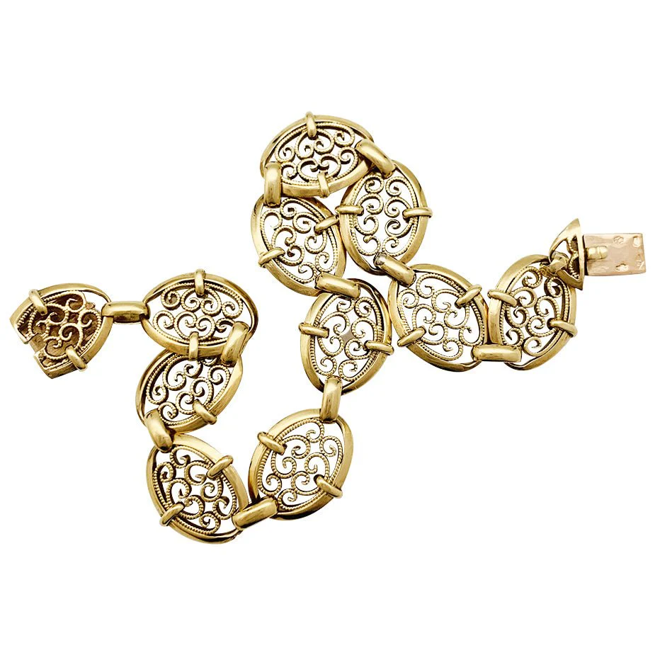 Filigree bracelet in yellow gold - Image 3