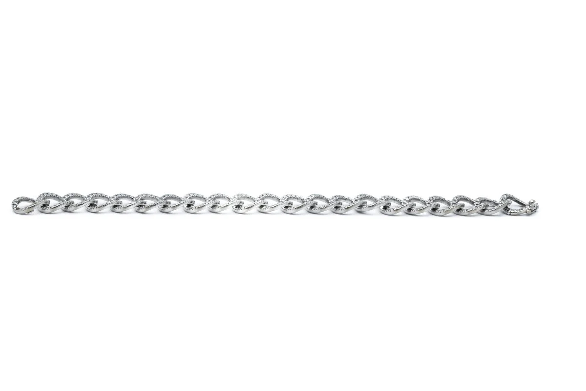 Bracelet Mesh white gold and diamonds - Image 3