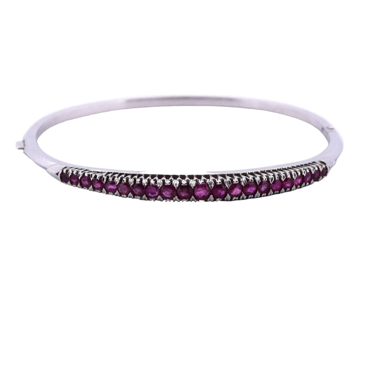 Bracelet Ruby and white gold wedding band