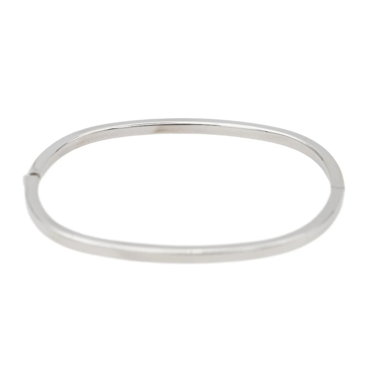 White Gold Bangle Bracelet - Image 3