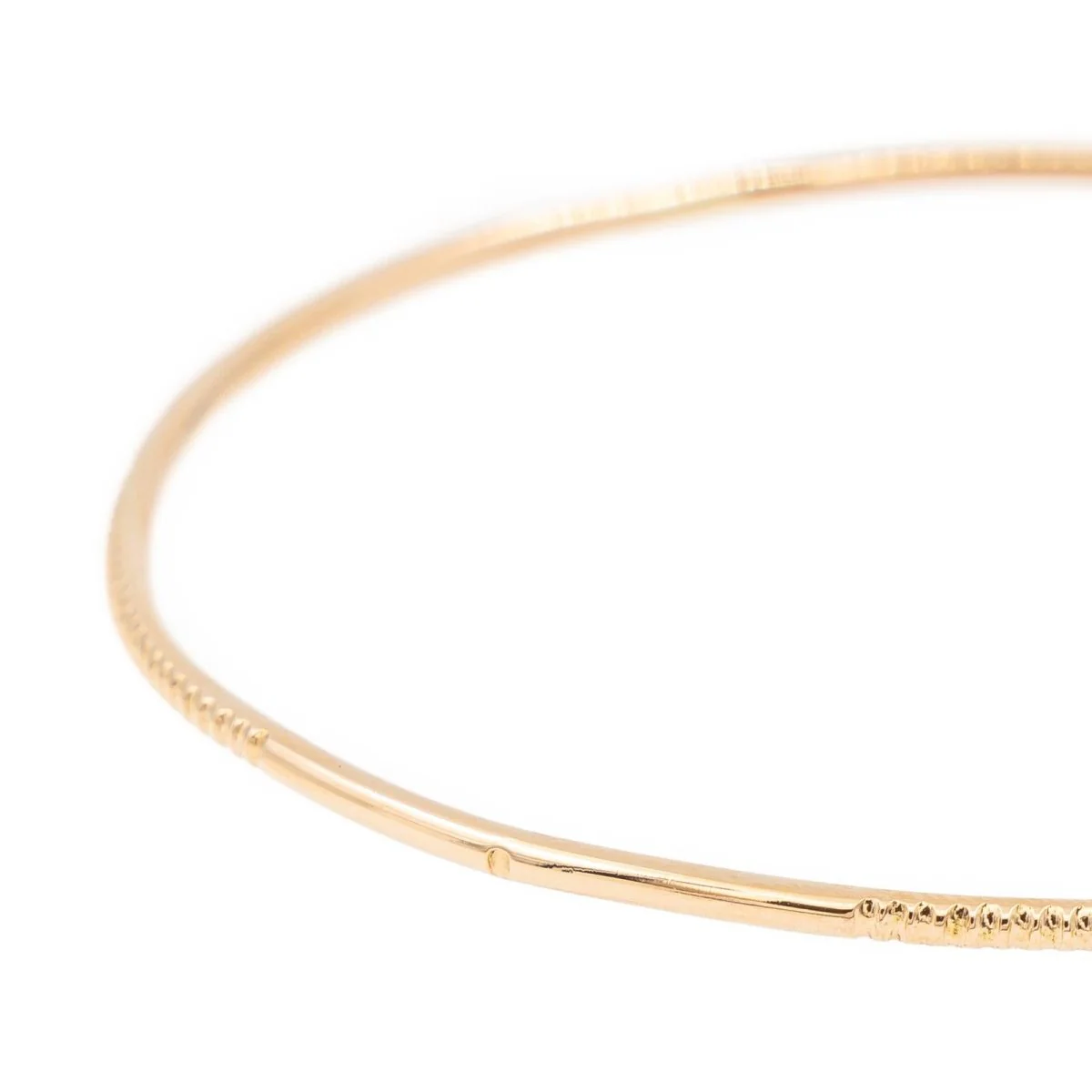 Yellow Gold Bangle Bracelet - Image 5