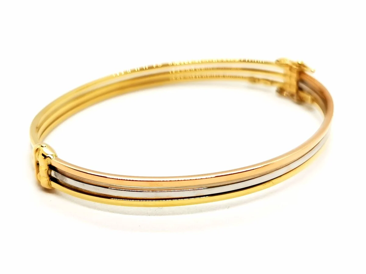 Yellow Gold Bangle Bracelet - Image 5