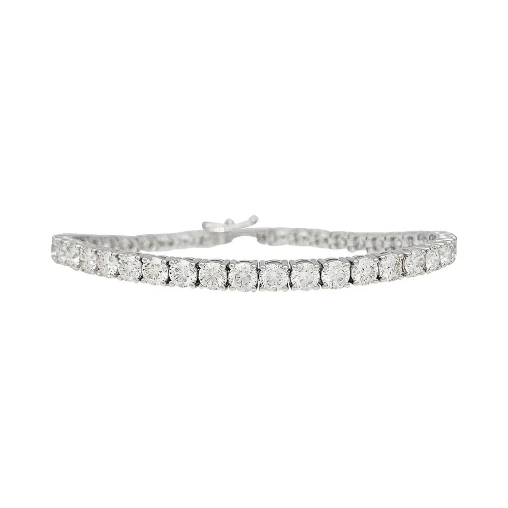 Line bracelet in white gold and diamonds - Image 4