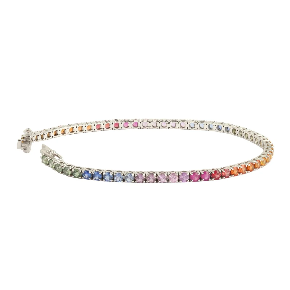 Bracelet Ligne in white gold and Sapphires - Image 3
