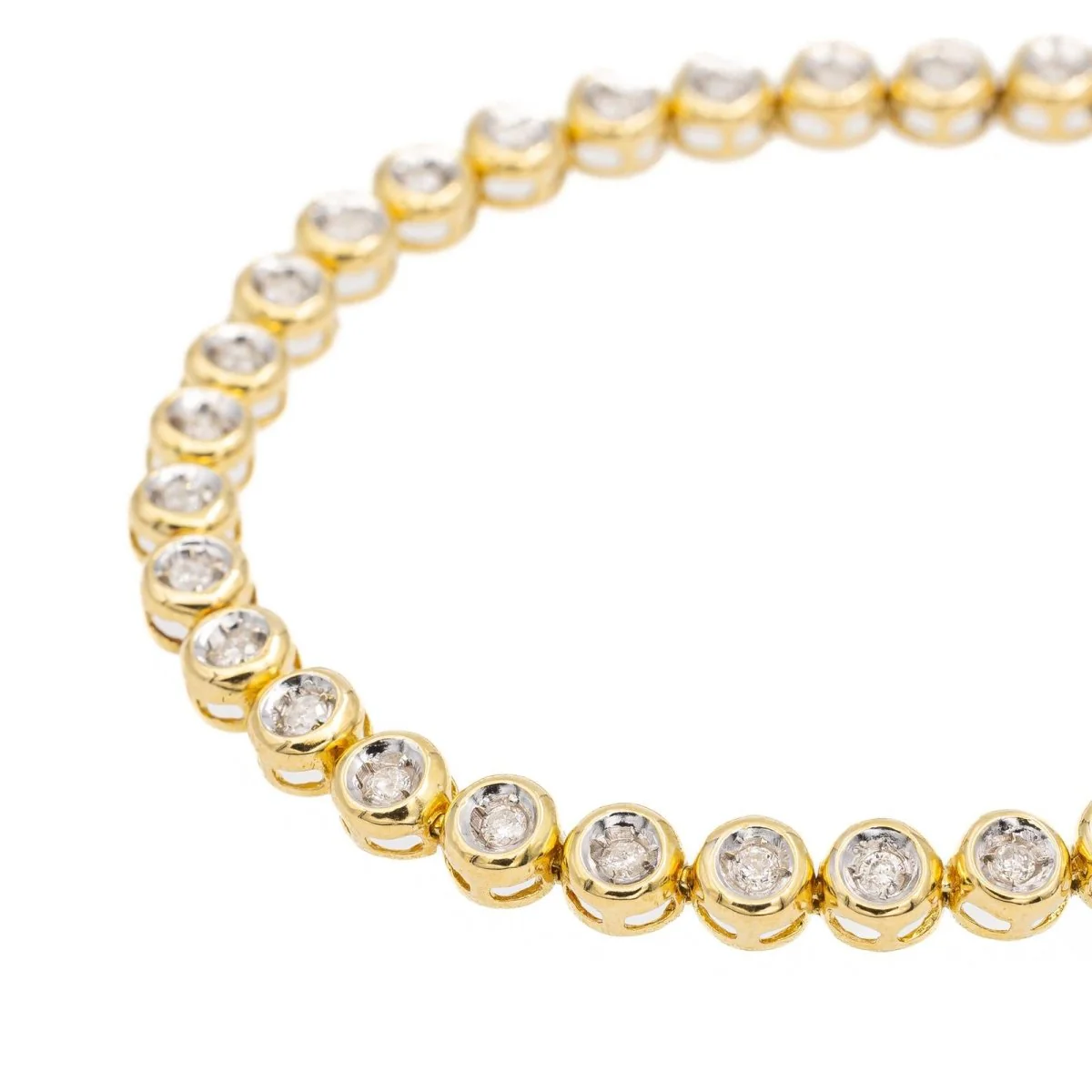 Yellow Gold Diamond Line Bracelet - Image 5