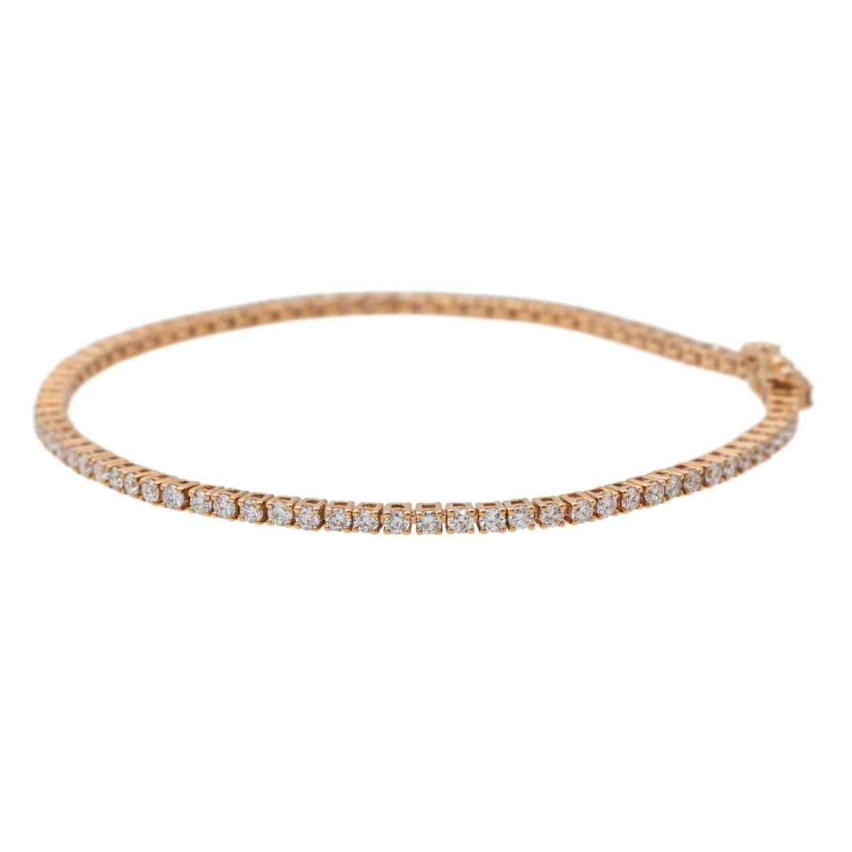 Bracelet Rose gold line diamond - Image 5