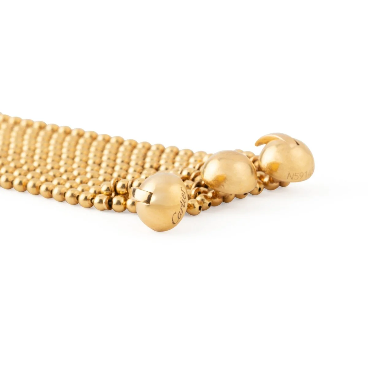 CARTIER “Draperie” yellow gold mesh bracelet - Image 6