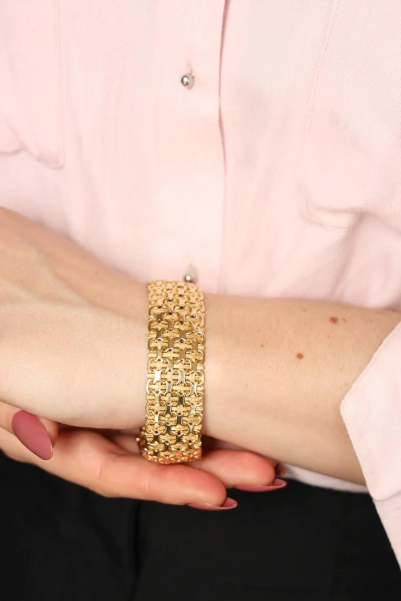 Yellow Gold Cuff Bracelet - Image 2