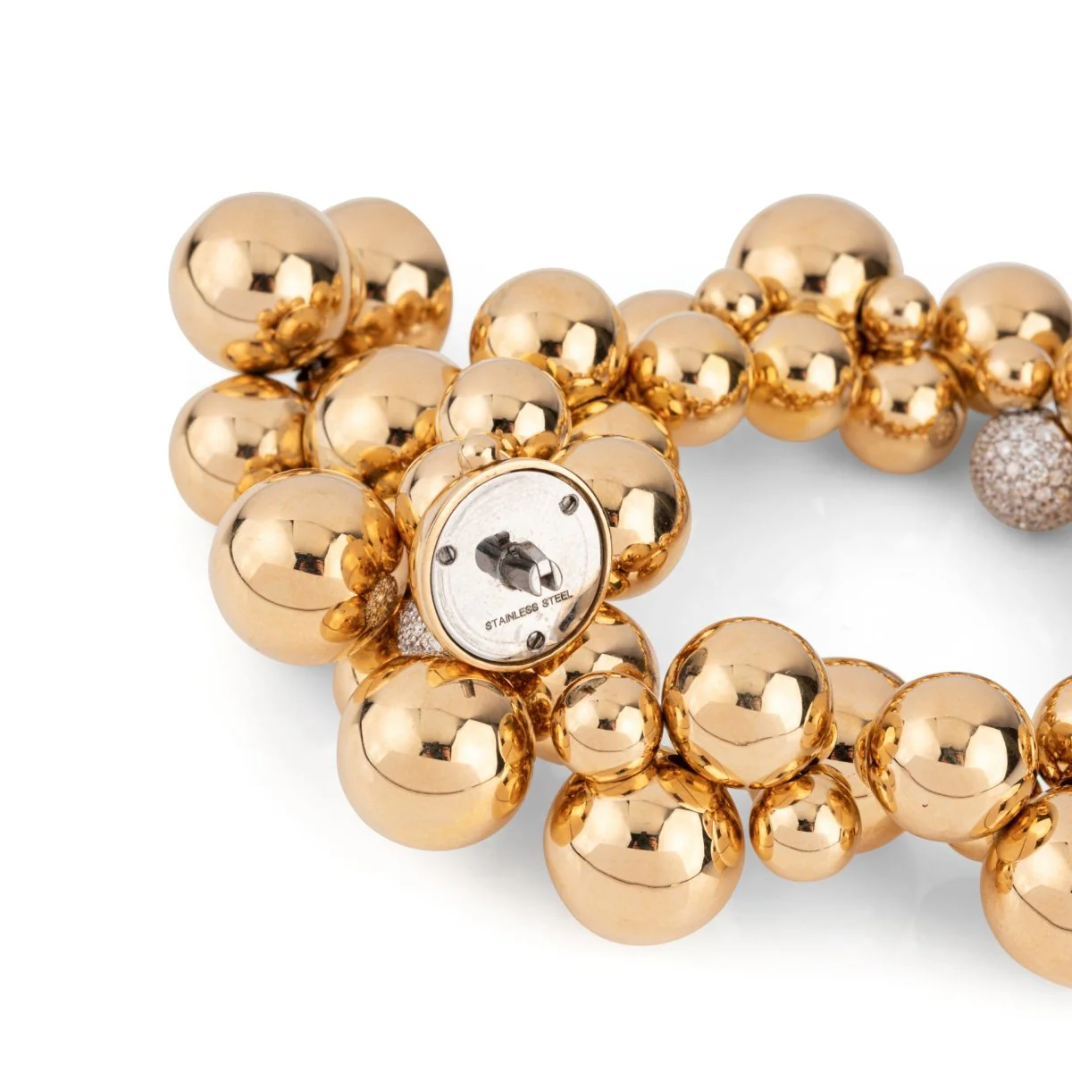 MARINA B "Atomo" soft bracelet in yellow gold and diamonds - Image 6