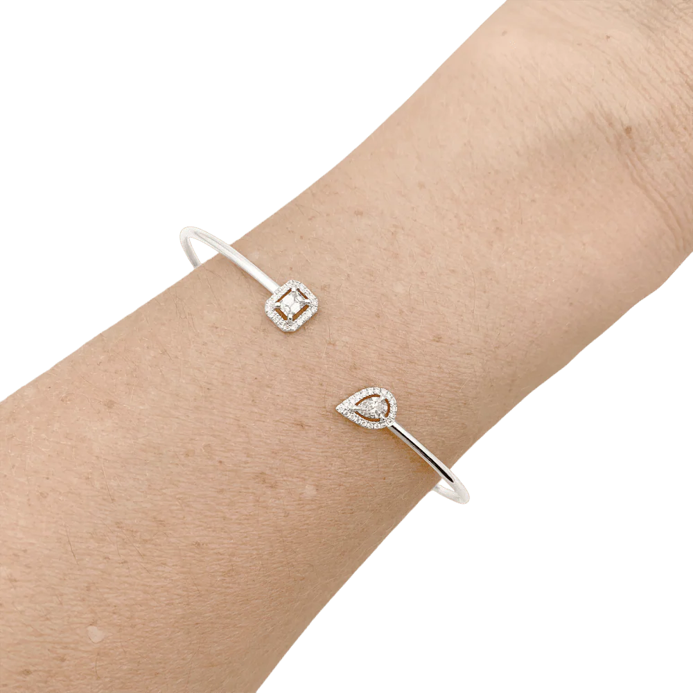 Bracelet MESSIKA "Jonc Flex Toi & Moi My Twin" in white gold and diamonds - Image 2