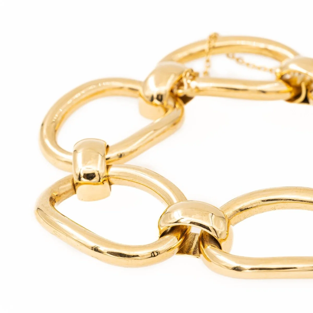 Solid chain bracelet in yellow gold - Image 6