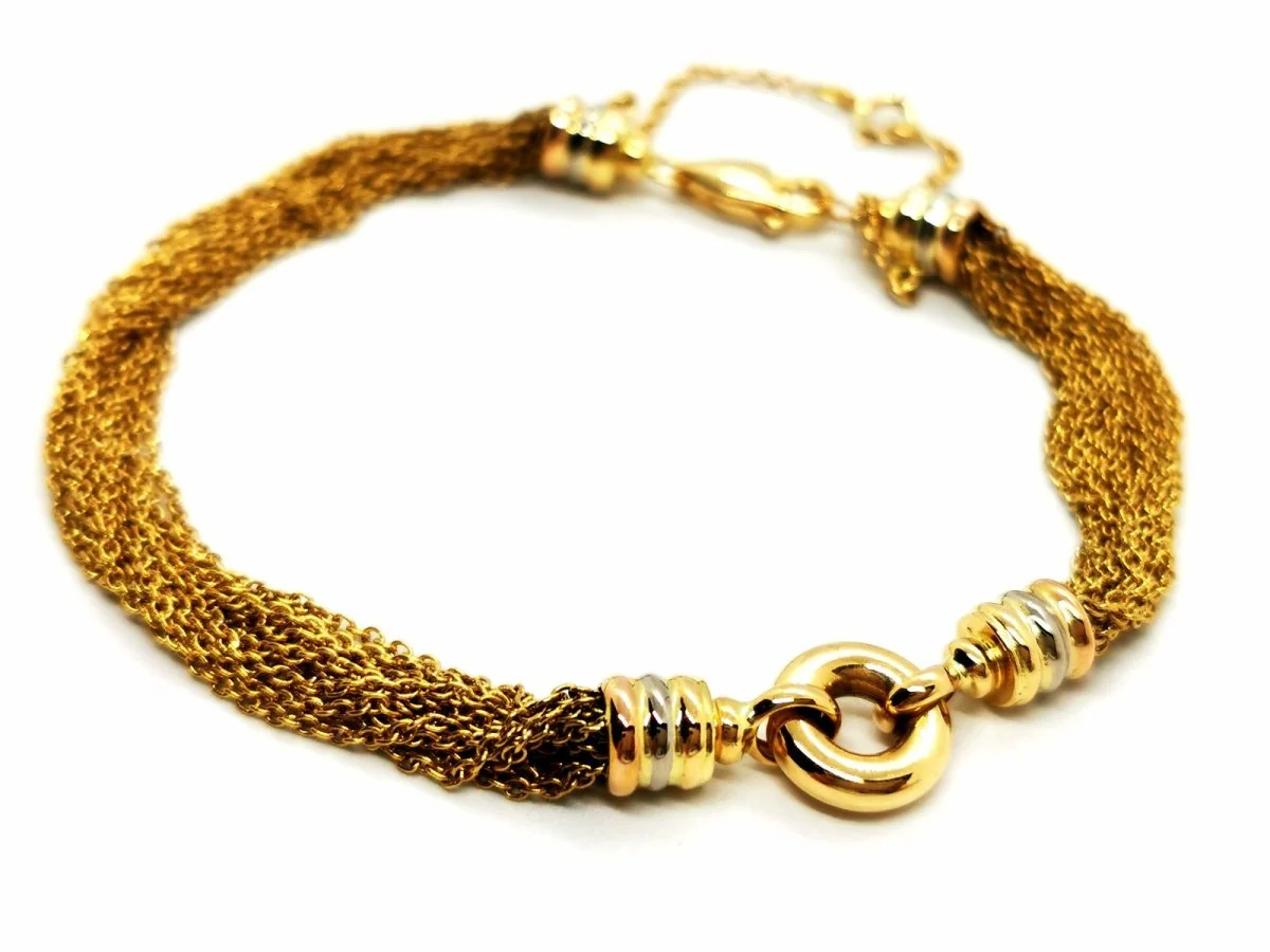 Multiple chain bracelet 3 golds - Image 3