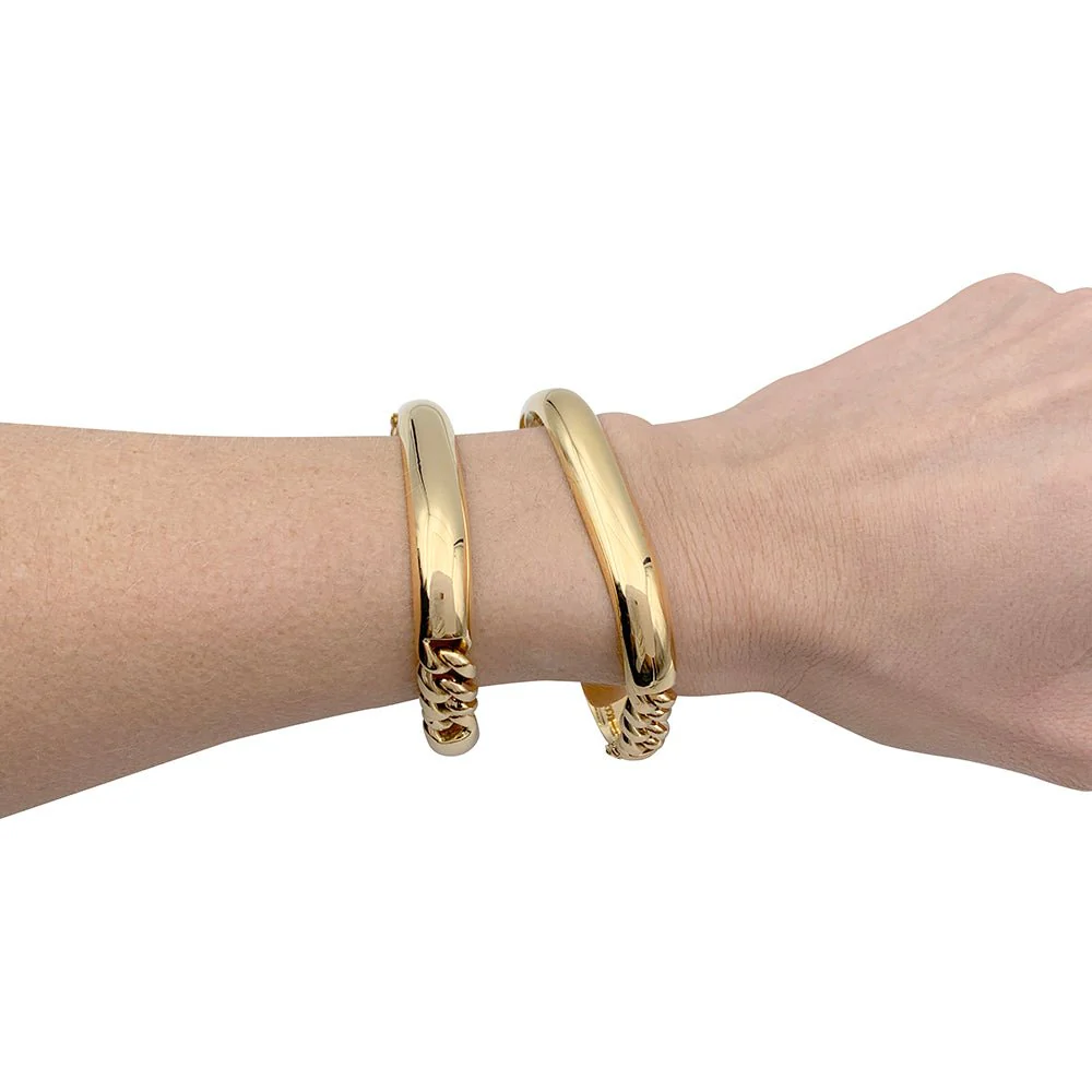 Semi-rigid yellow gold bracelet - Image 6