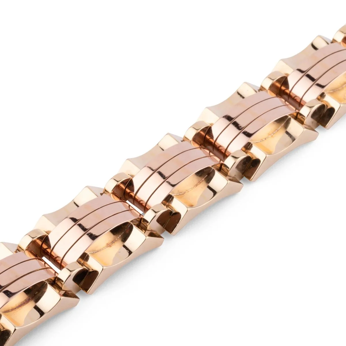 Yellow and rose gold tank bracelet - Image 4