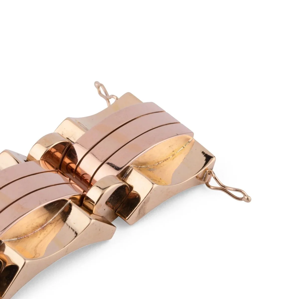 Yellow and rose gold tank bracelet - Image 7