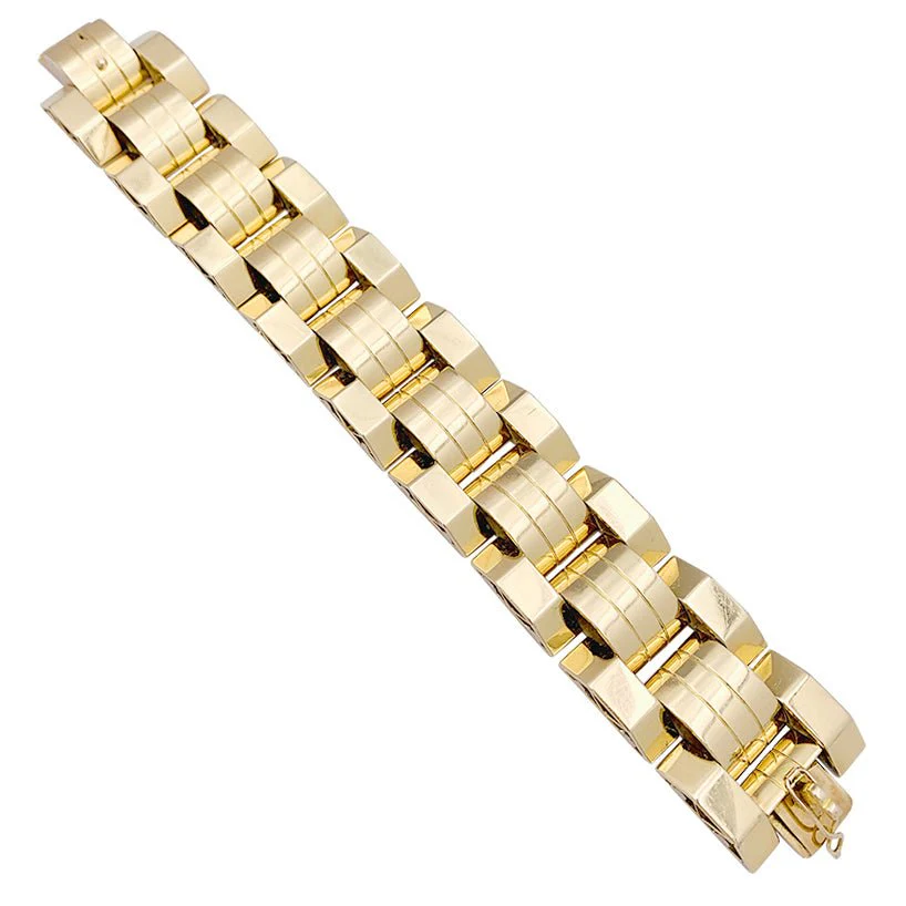 Tank bracelet in yellow gold and rose gold - Image 3