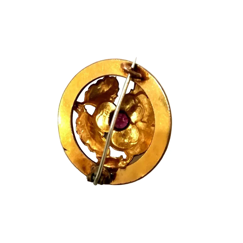 Brooch Antique Gold Plated - Image 2