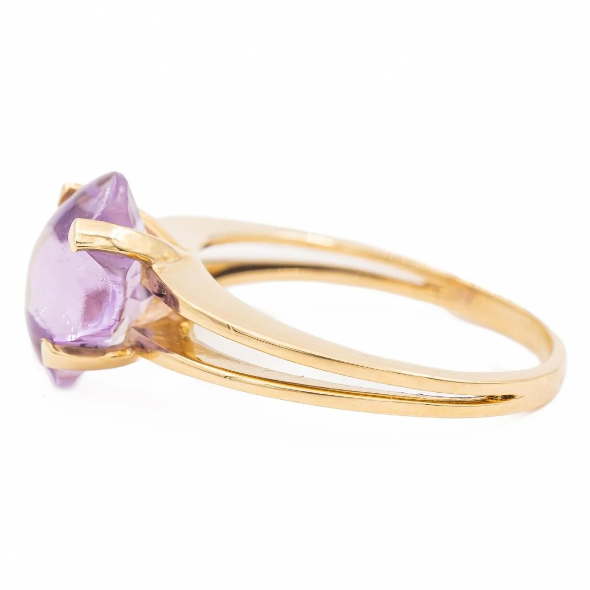 CACHAREL ring in yellow gold and amethyst - Image 3