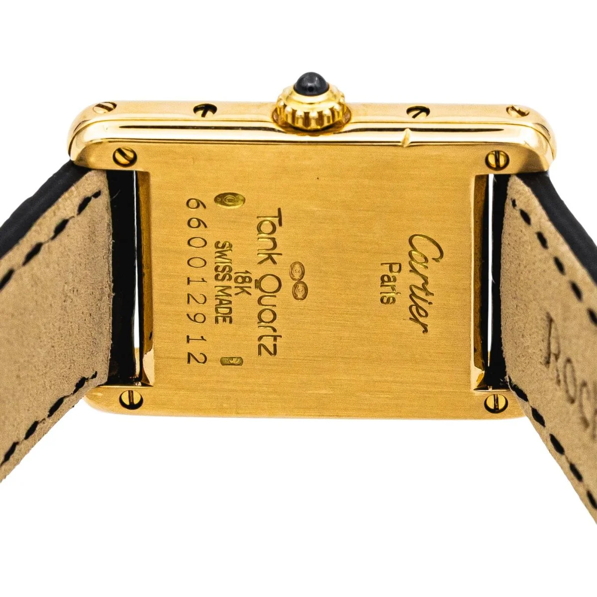 Cartier Watch Tank Yellow gold Sapphire - Image 7