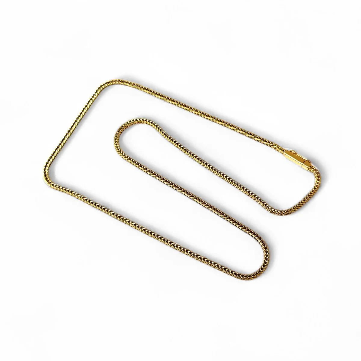 Palm tree" mesh chain in yellow gold - Image 2