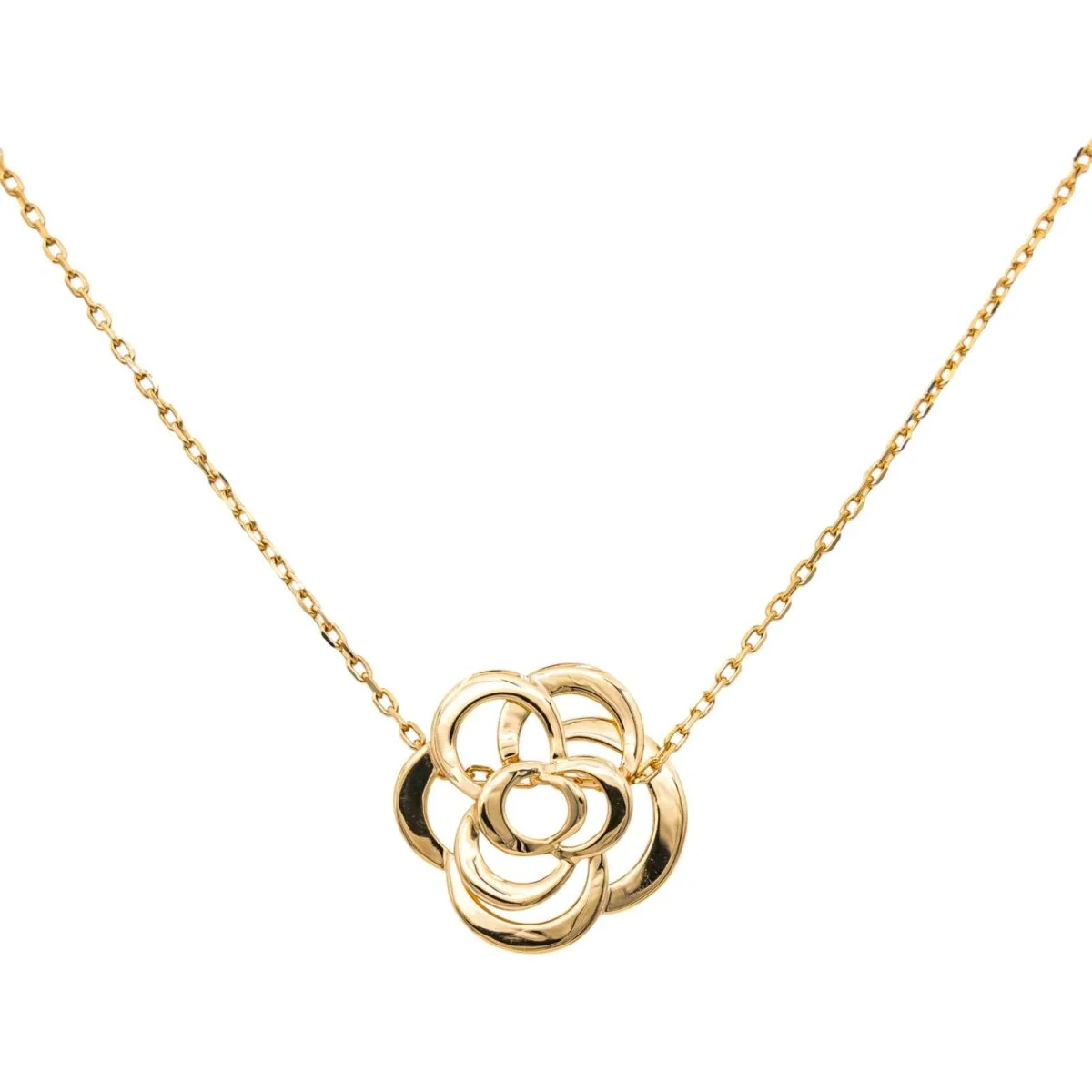 CHANEL "Camellia" Chain Necklace in yellow gold - Image 3