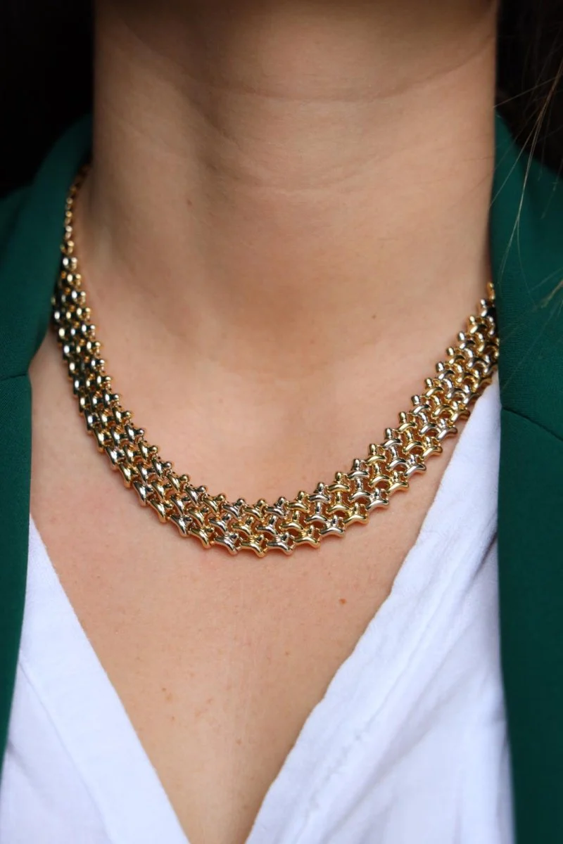 CHIMENTO necklace in 2 golds and diamond - Image 7