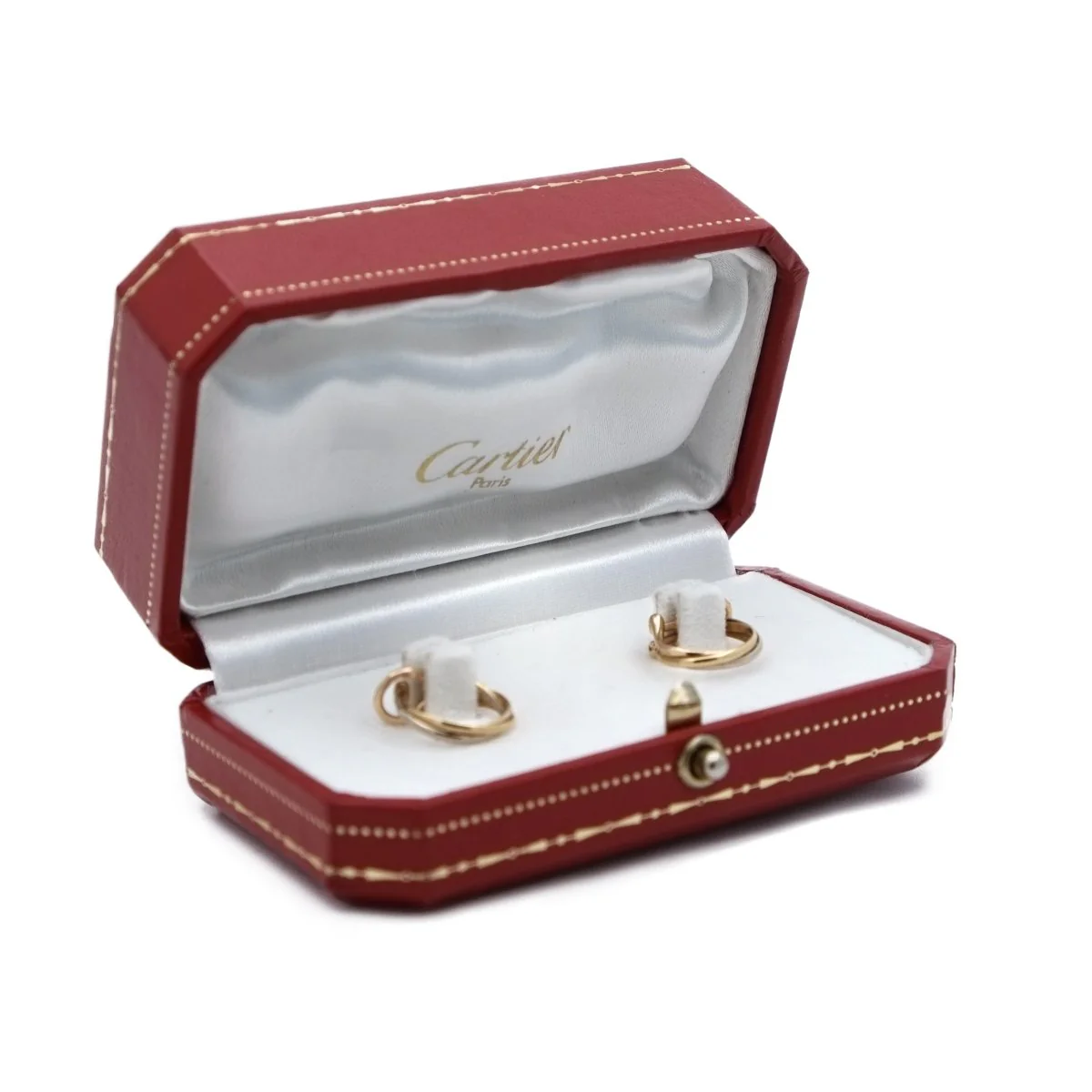 Earrings Clips CARTIER "Trinity" in yellow gold and rose gold - Image 4