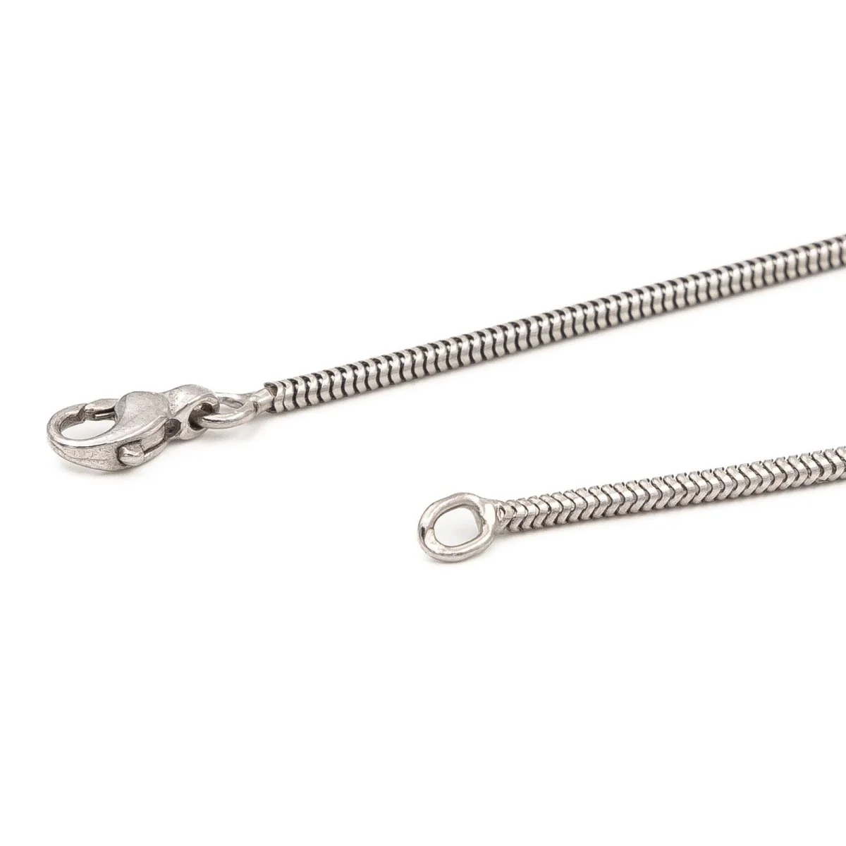 White Gold Cable Necklace - Image 6