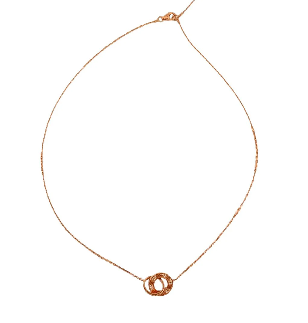 CARTIER “Baby Love” necklace in pink gold and diamonds - Image 2