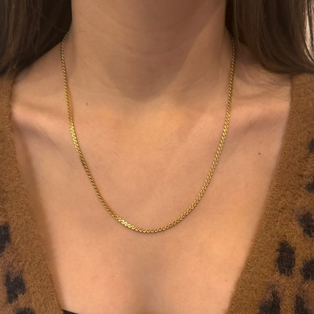 Yellow gold chain necklace - Image 2