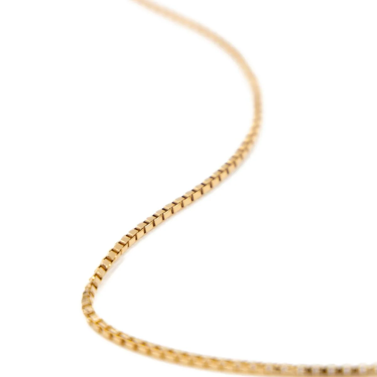 Venetian mesh chain necklace in yellow gold - Image 2