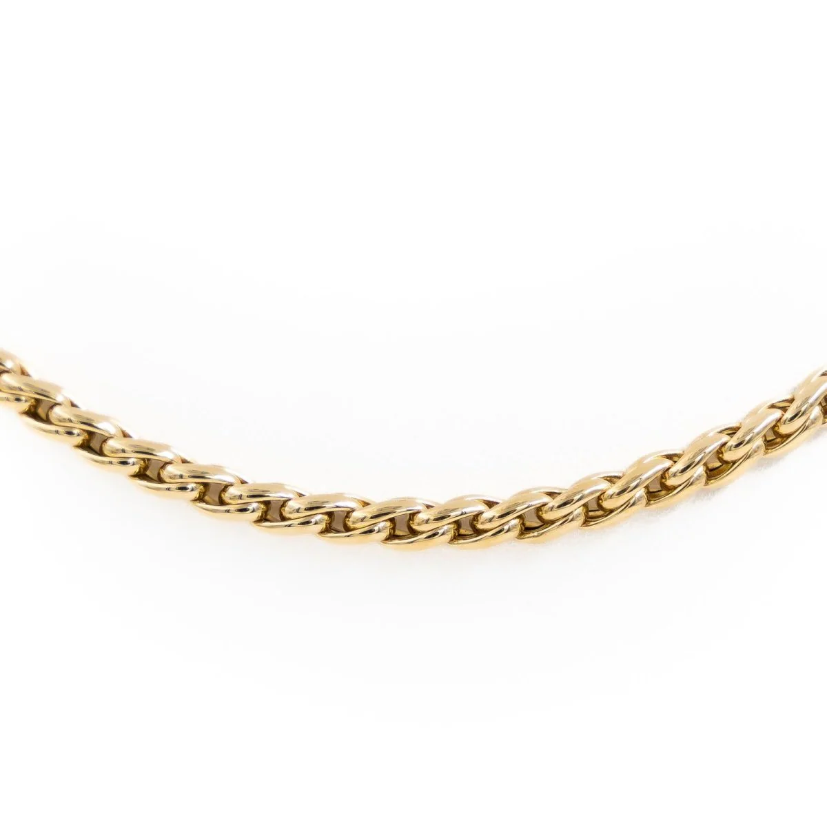 Palm tree chain necklace in yellow gold - Image 4