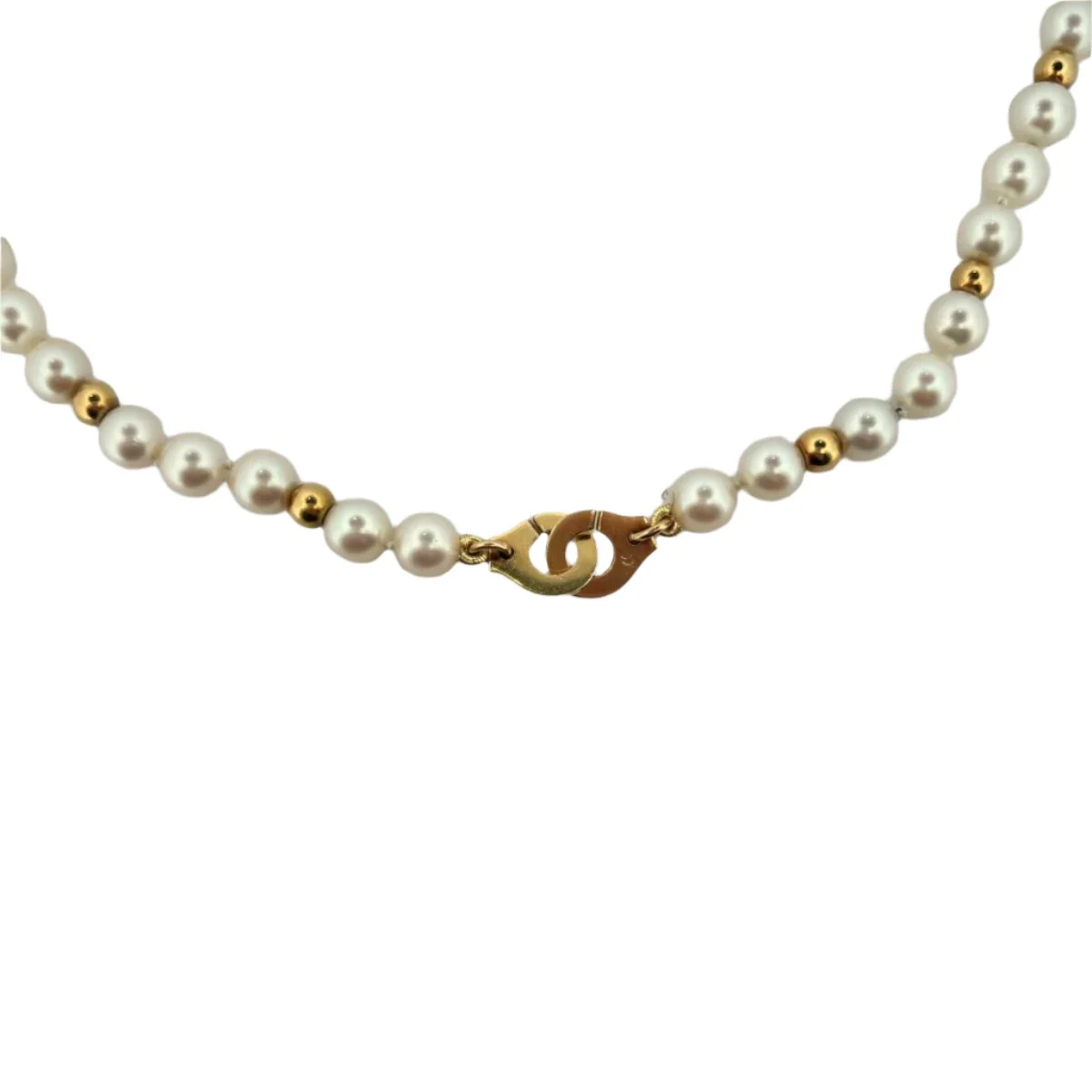 DINH VAN “Menottes” necklace in yellow gold and cultured pearls - Image 6